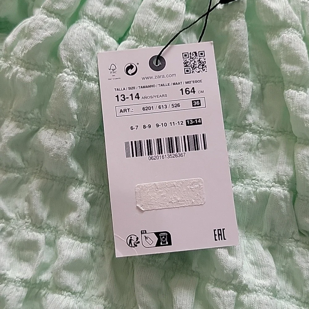 Zara Girls Tops Green Size 13-14 * - Picture 7 of 8